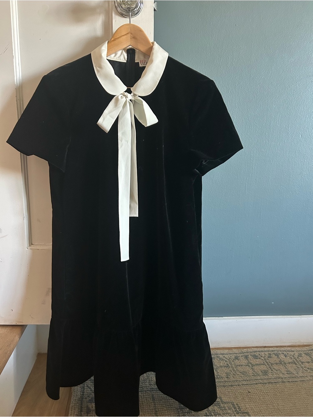 Red Valentino Mini Dress Black White Size 46